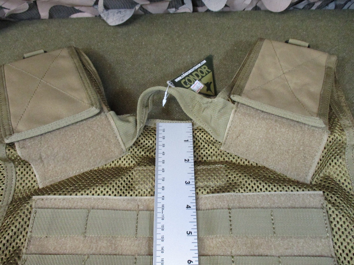 Condor Tactical Mesh Vest Coyote Tan Size XL Modular Utility Gear New