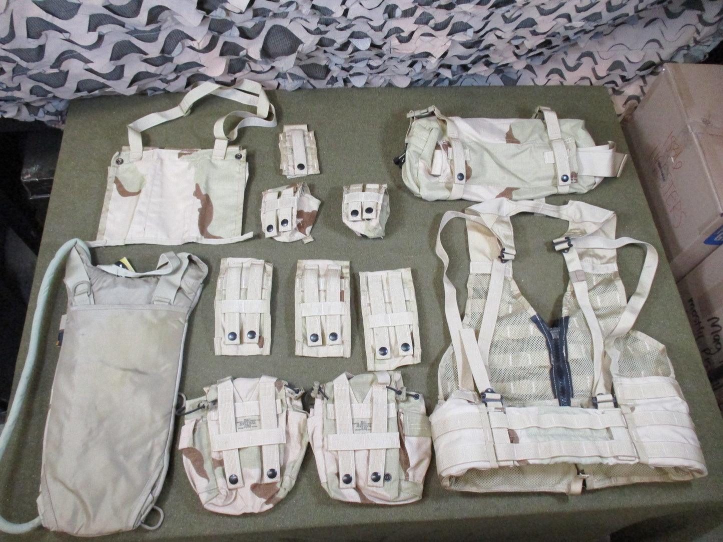 US Military MOLLE II FLC Vest Set Desert Camo w/ hydration & Pouches Surplus