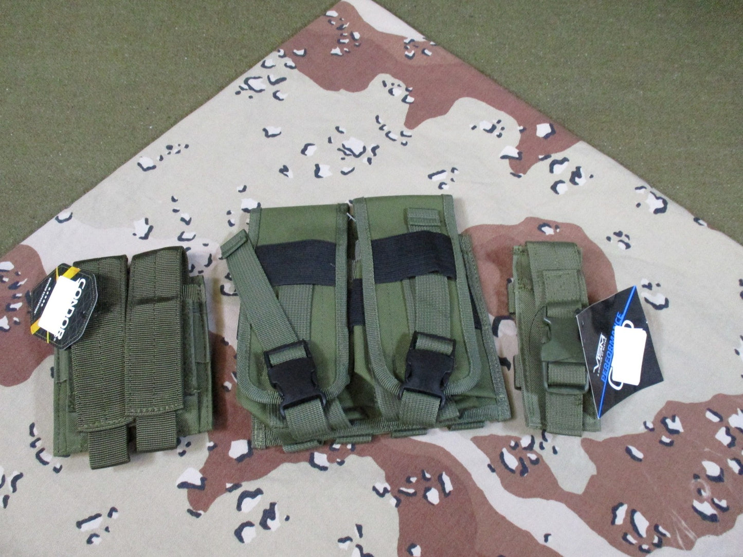 Lot of 3 Tactical MOLLE Magazine Pouches Olive Drab Condor MSM Gear New