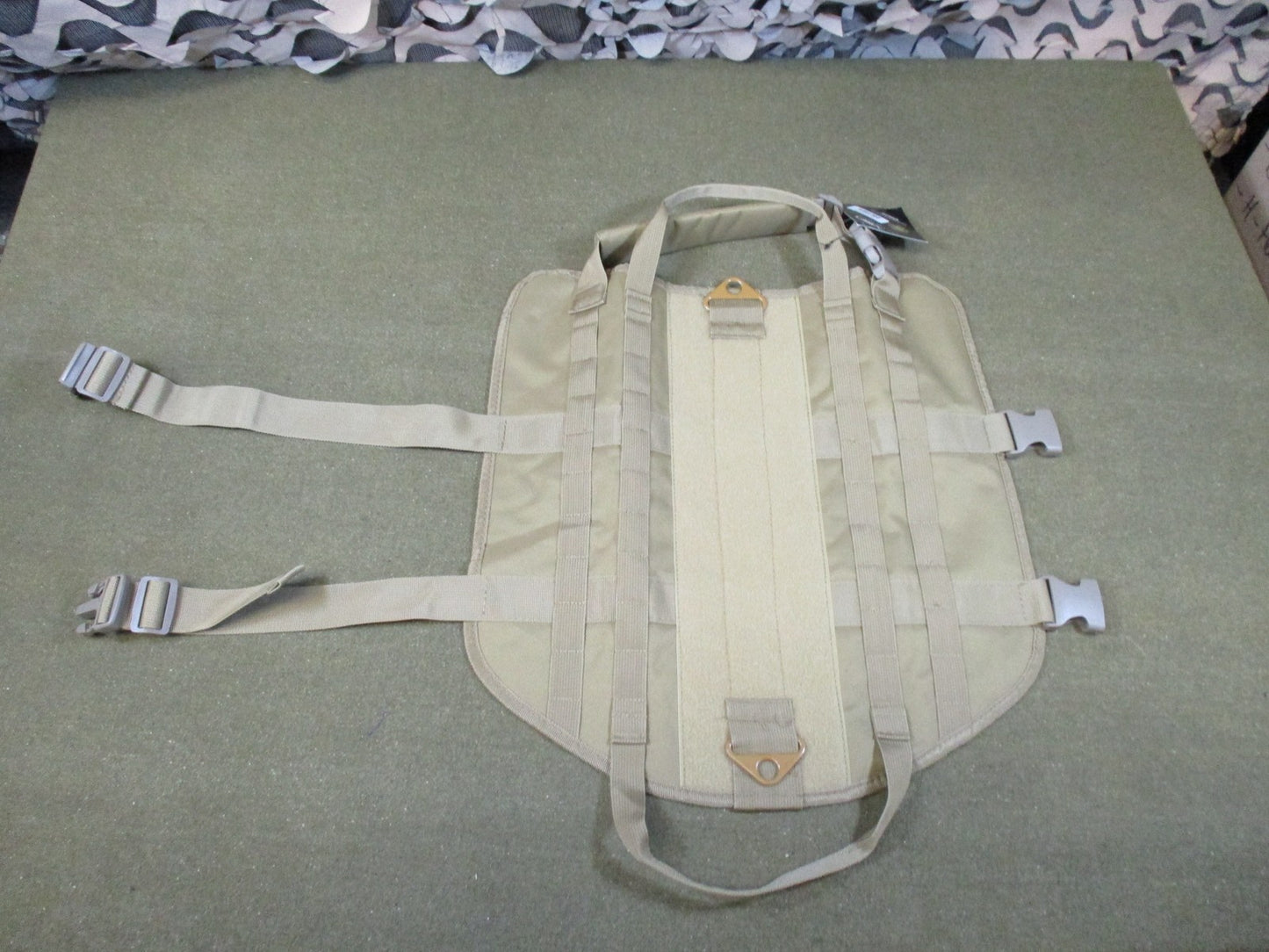 Tactical K9 Dog Vest Harness MOLLE Modular Tan Military Style Gear New