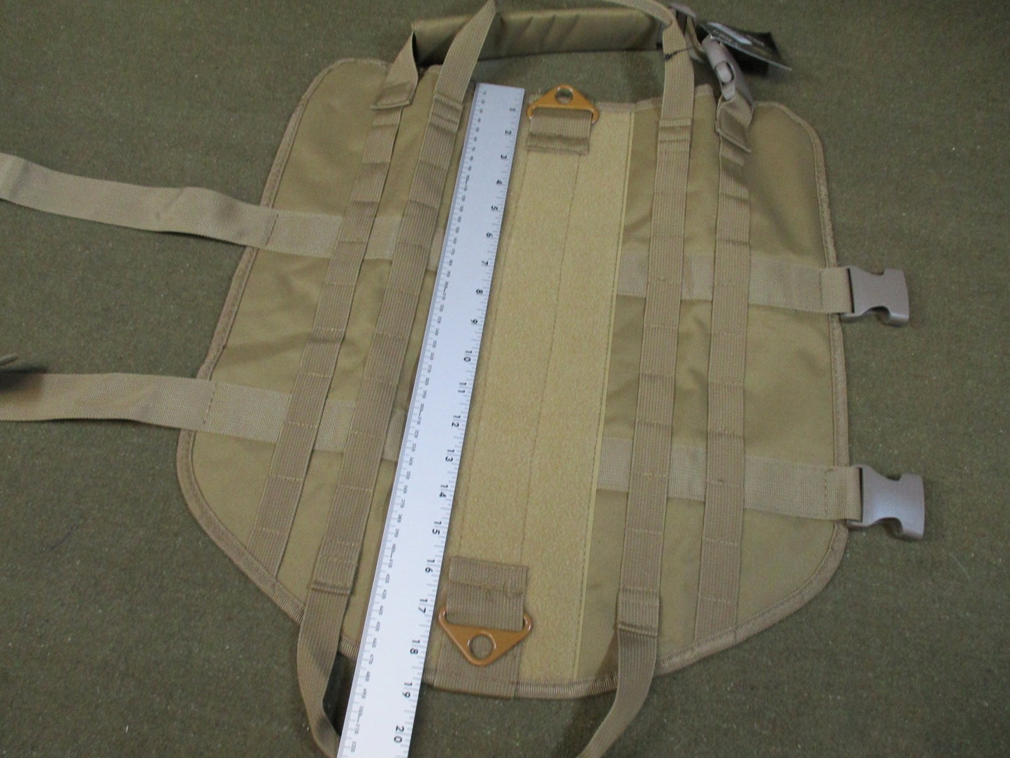Tactical K9 Dog Vest Harness MOLLE Modular Tan Military Style Gear New