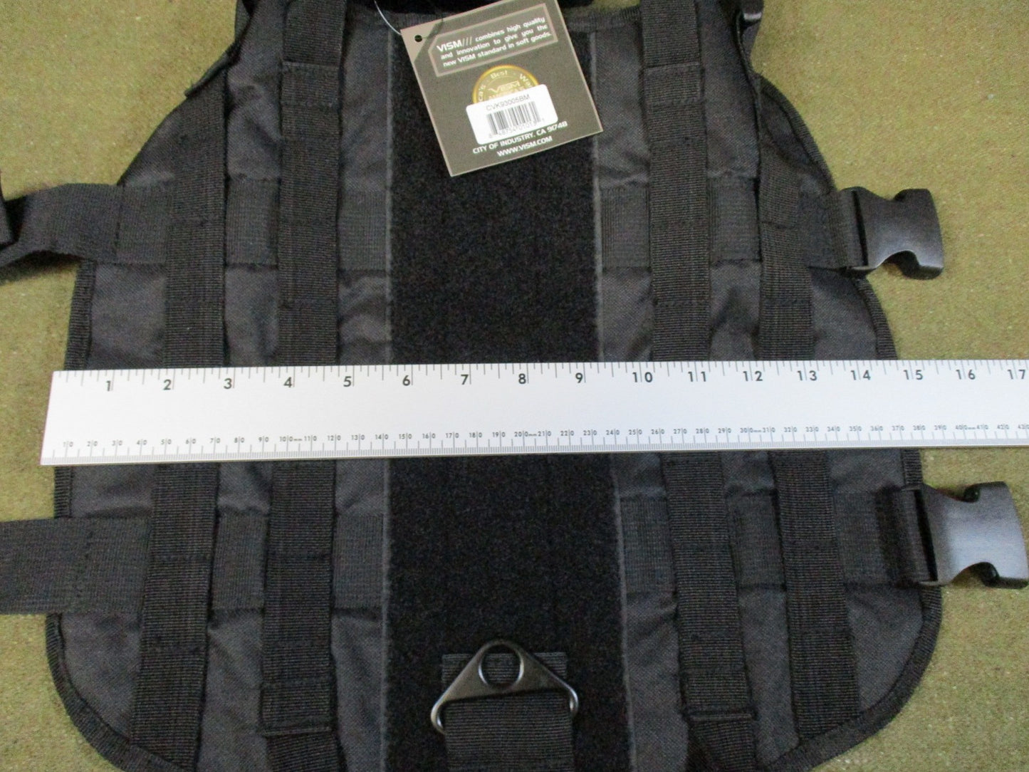 VISM Tactical Dog Vest MOLLE Harness Black CVK93005BM New With Tags