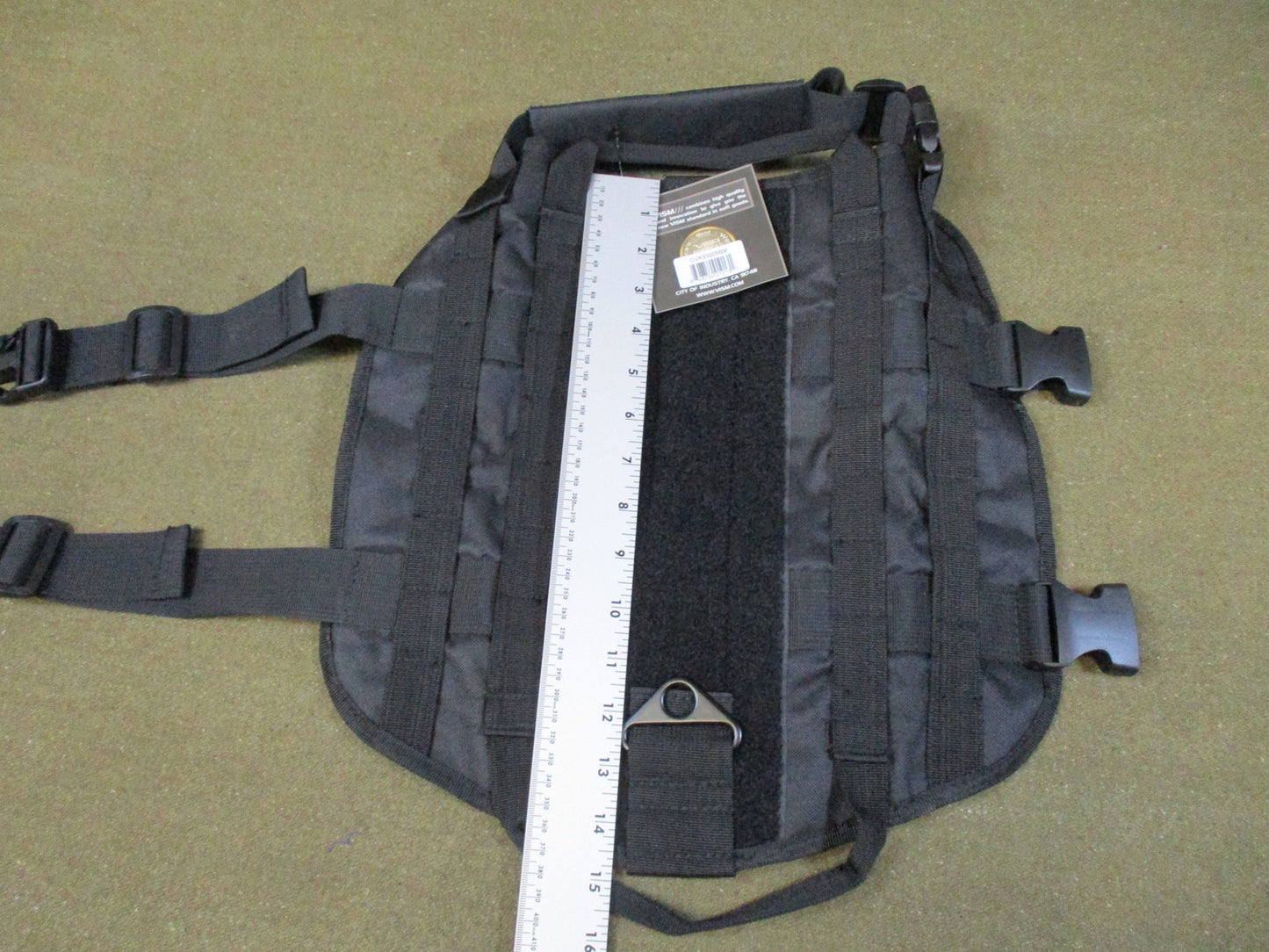 VISM Tactical Dog Vest MOLLE Harness Black CVK93005BM New With Tags