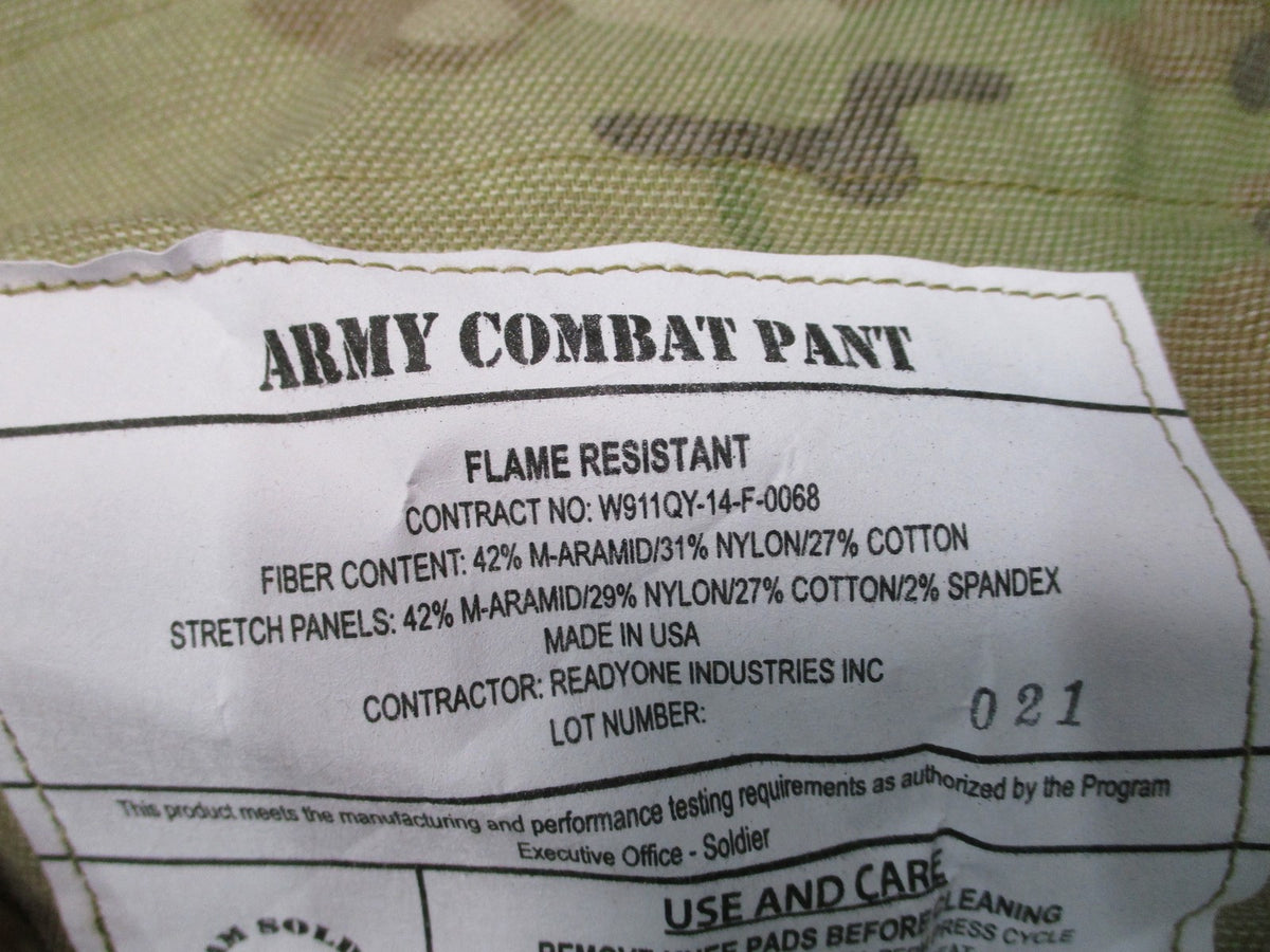 USGI Army Combat Pants OEF-CP MultiCam FR Medium Short 8415-01-F01-2836