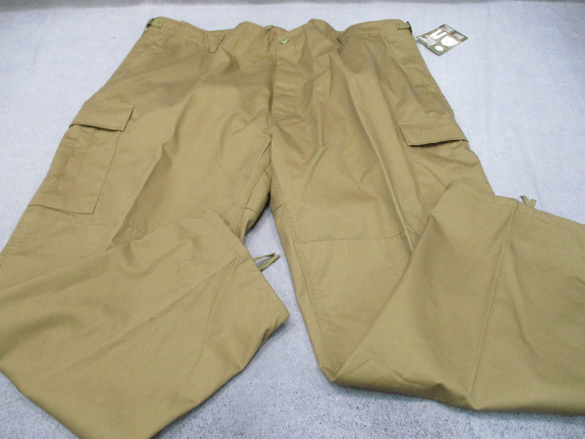 New Rothco BDU Pants Coyote Brown 4XL Regular Tactical Cargo Military Style