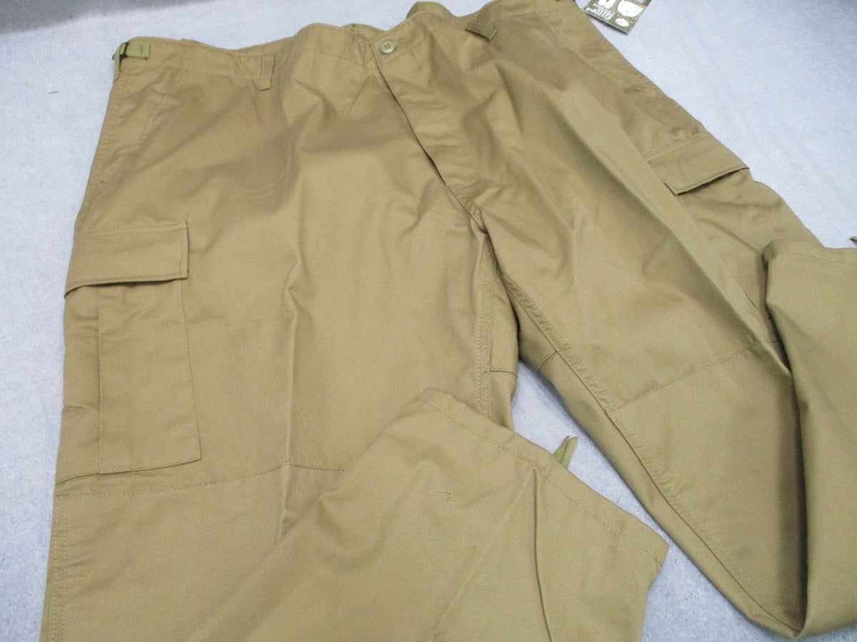 New Rothco BDU Pants Coyote Brown 4XL Regular Tactical Cargo Military Style