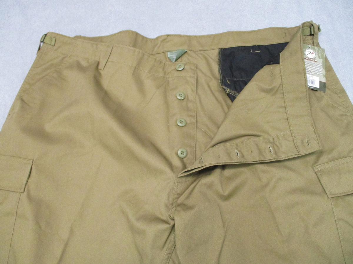 New Rothco BDU Pants Coyote Brown 4XL Regular Tactical Cargo Military Style
