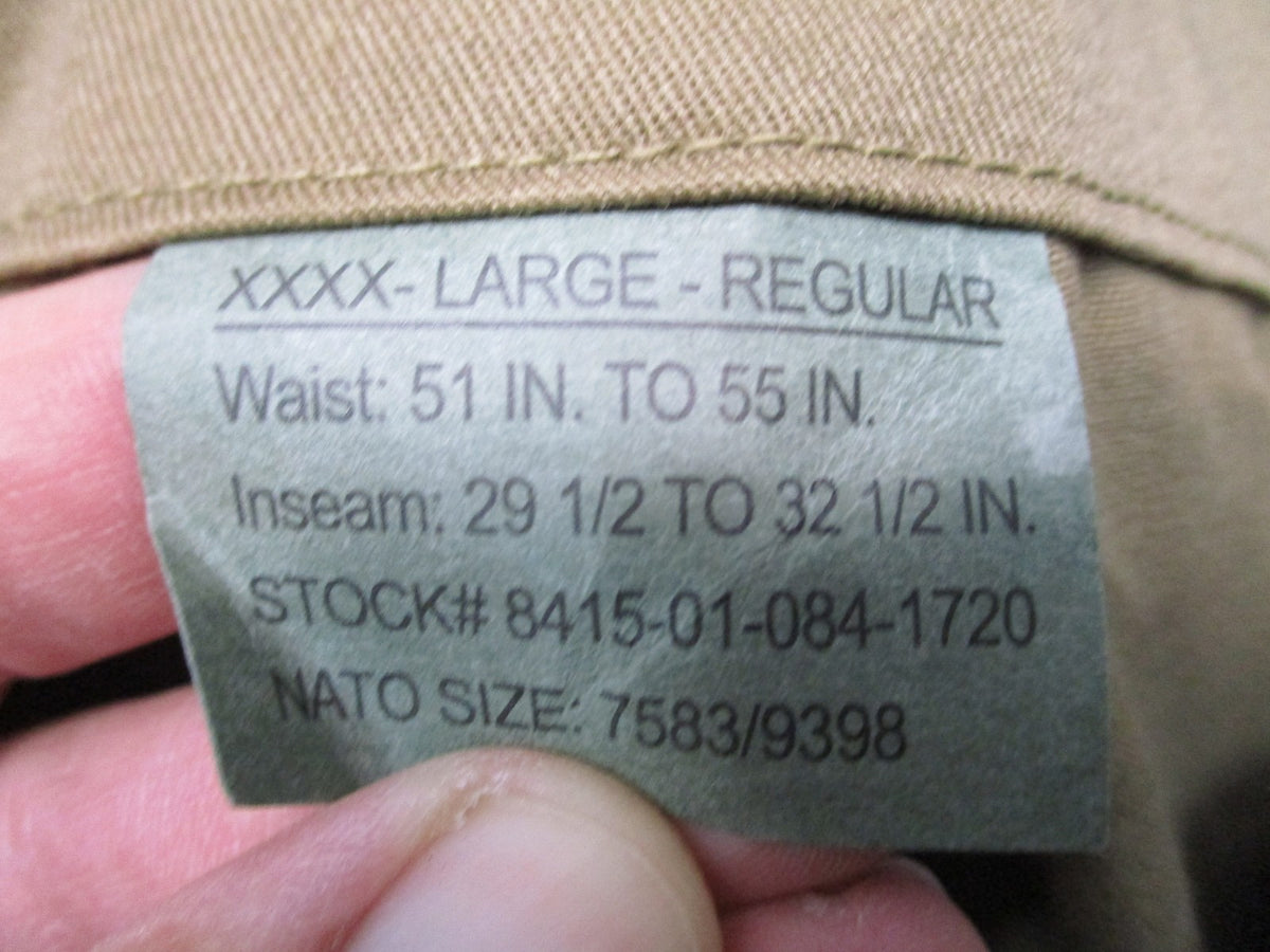 New Rothco BDU Pants Coyote Brown 4XL Regular Tactical Cargo Military Style