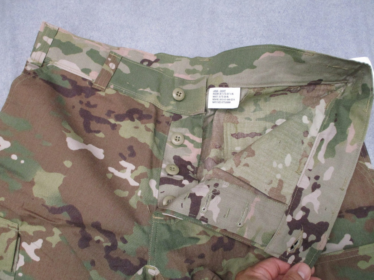 USGI Army Combat Pants OCP Scorpion FR Large Short Crye AirFlex 8415-01-644-0214