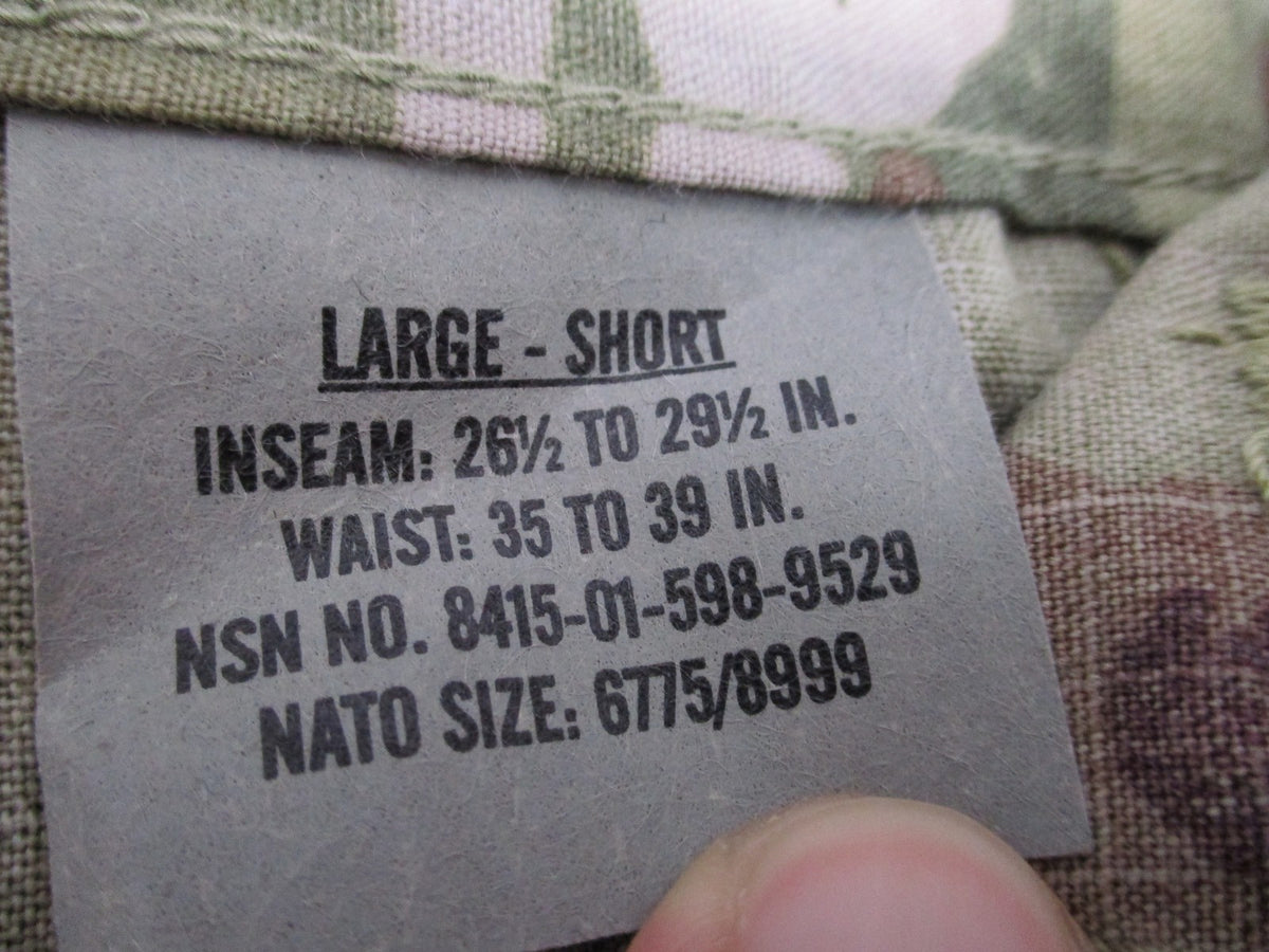 USGI Army Combat Trousers OCP Scorpion W2 FR Large Short NWT 8415-01-598-9529