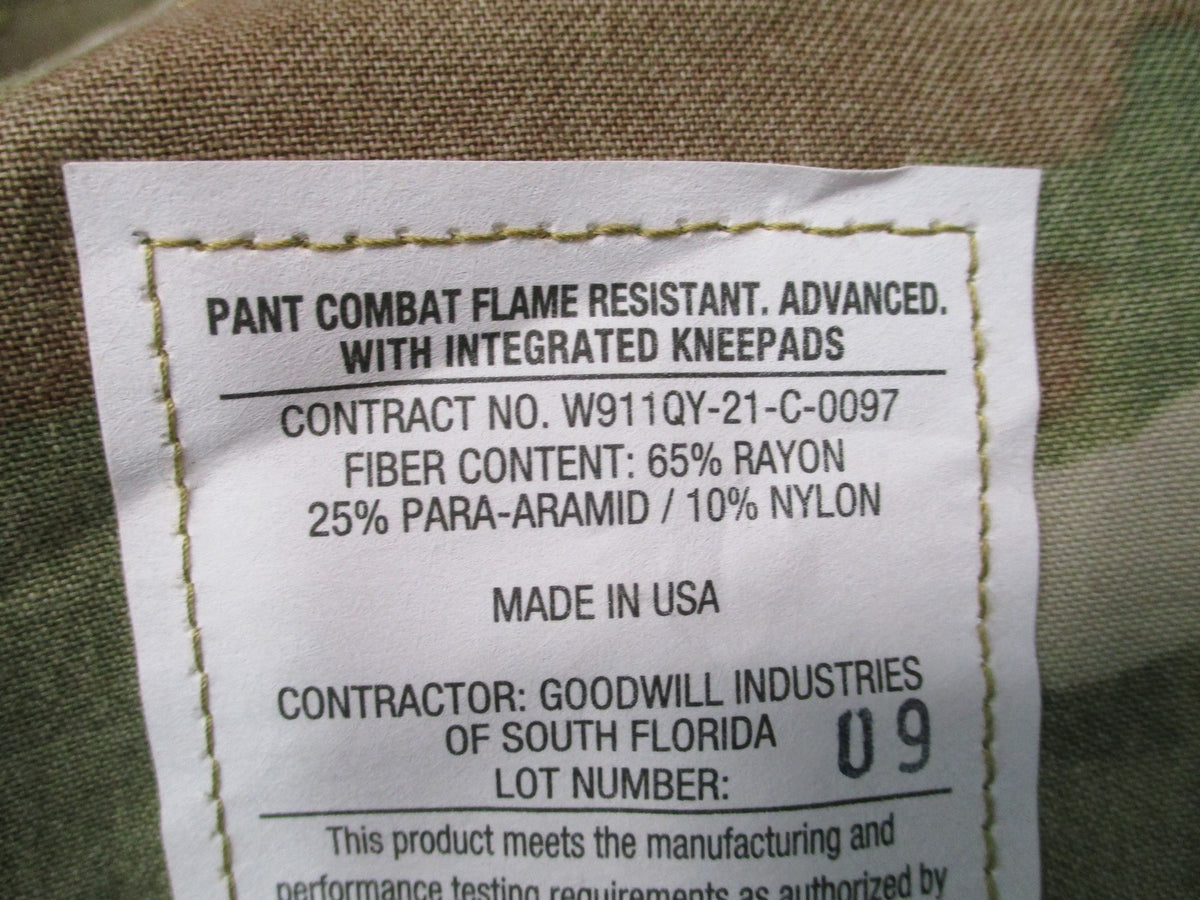 New USGI Army Combat Pants OCP Scorpion FR AIKP Small Short 8415-01-692-5663