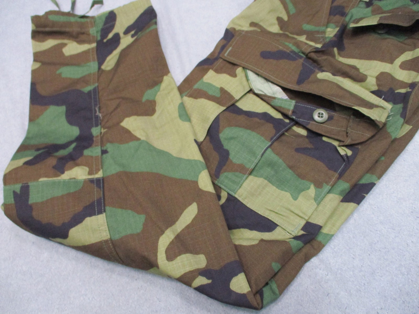 US Military Propper Woodland Camouflage Combat Trousers X-Small Long Surplus