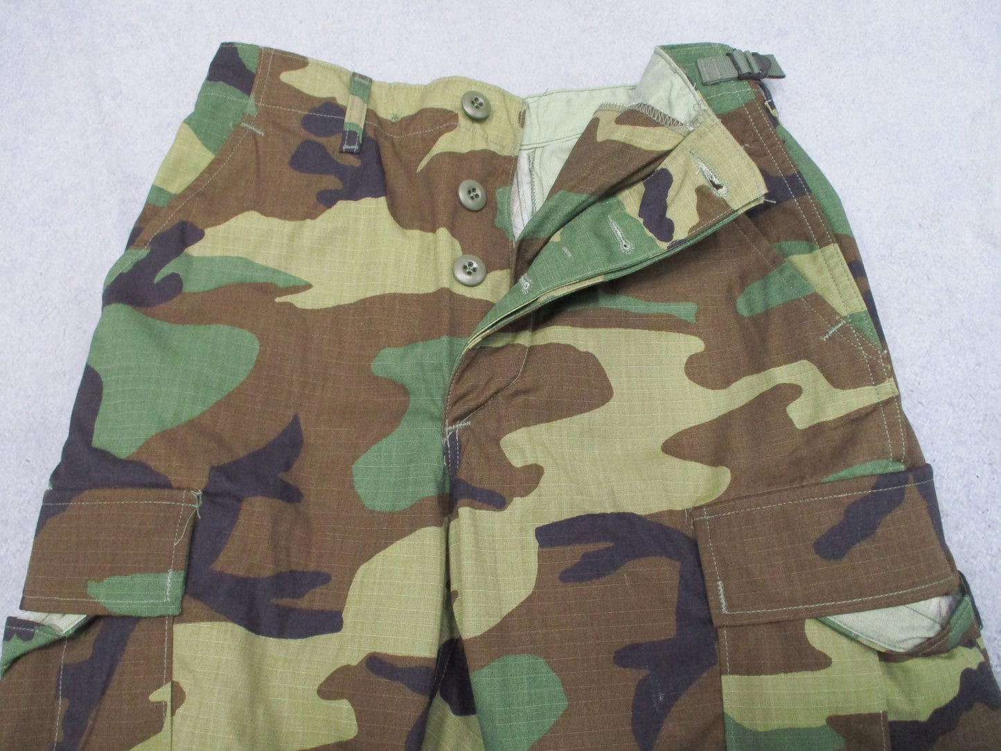US Military Propper Woodland Camouflage Combat Trousers X-Small Long Surplus