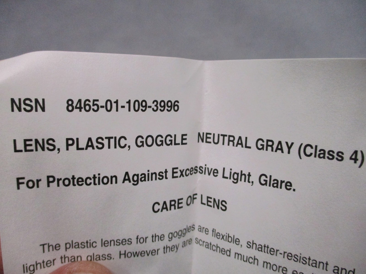 US Military Sun Wind Dust Goggles NSN 8465-01-328-8268 Army Surplus Eye Pro