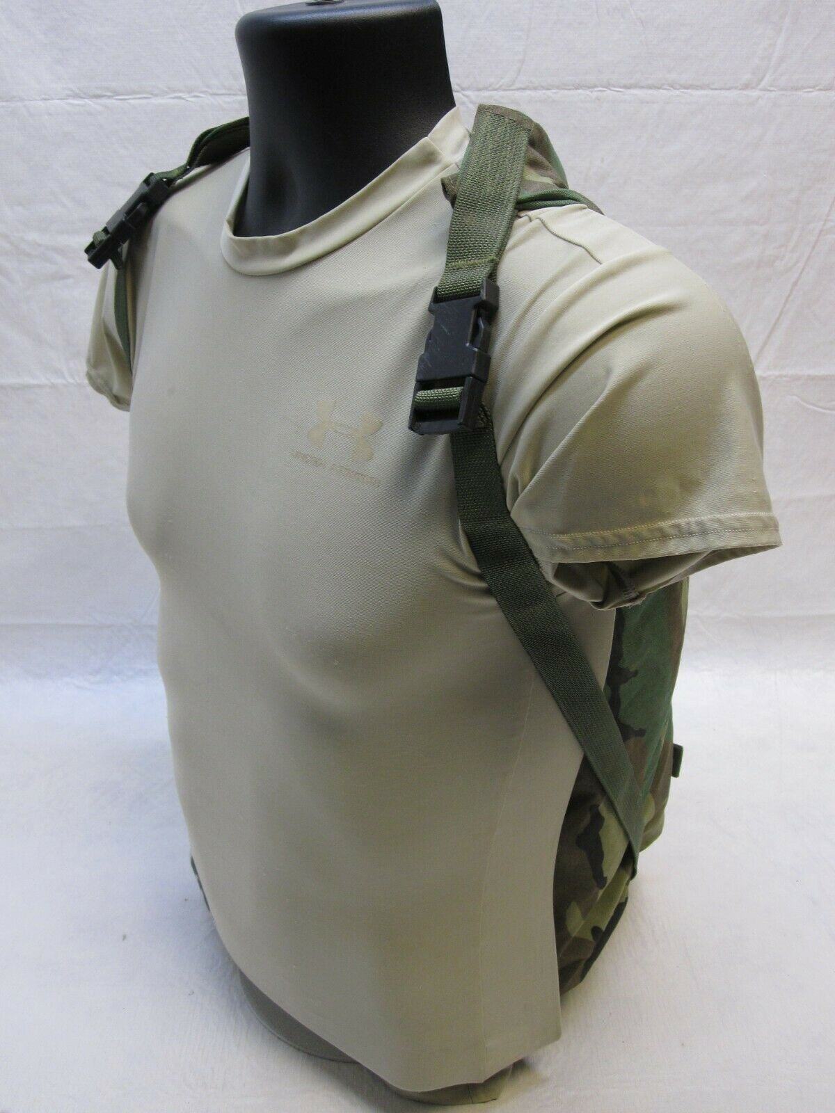 USGI SMALL WOODLAND CAMO BDU DUFFEL BAG STUFF SACK CARRYING ENSEMBLE PACK (USED)