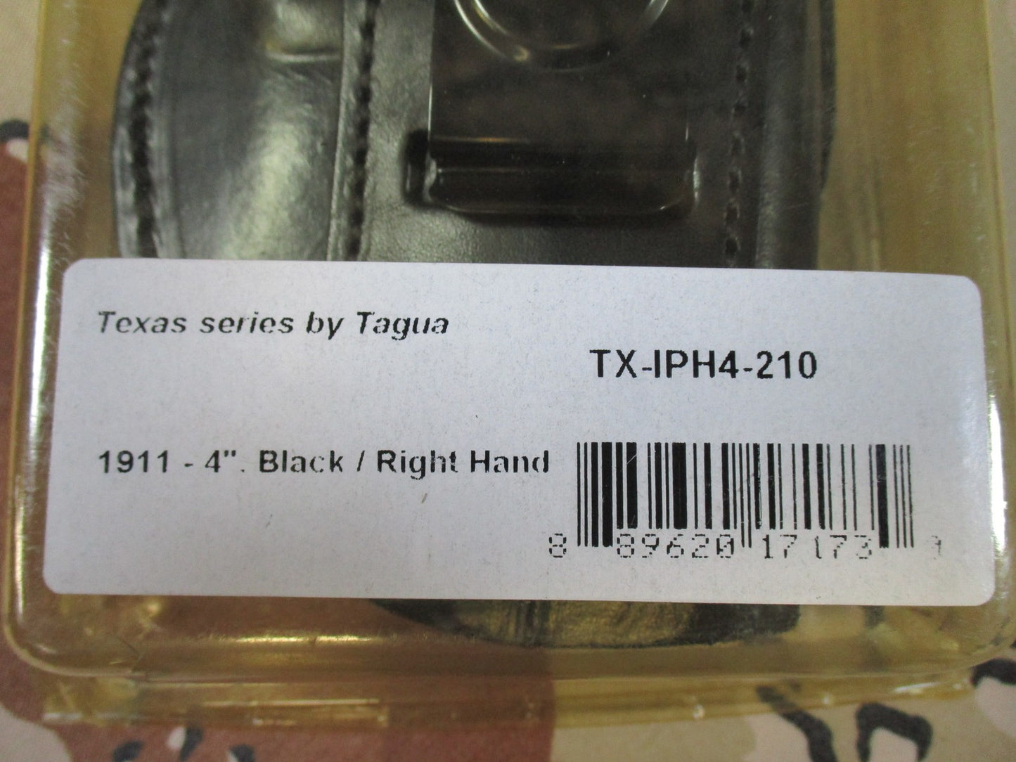 Tagua Texas Series Leather IWB Holster for 1911 4" Right Hand Black