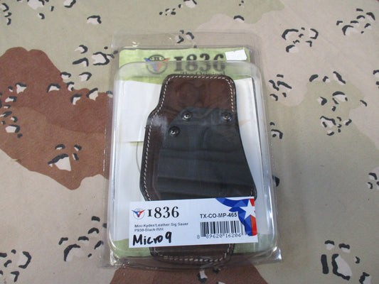 1836 Hybrid Kydex Leather IWB Holster for Sig Sauer P938 micro 9