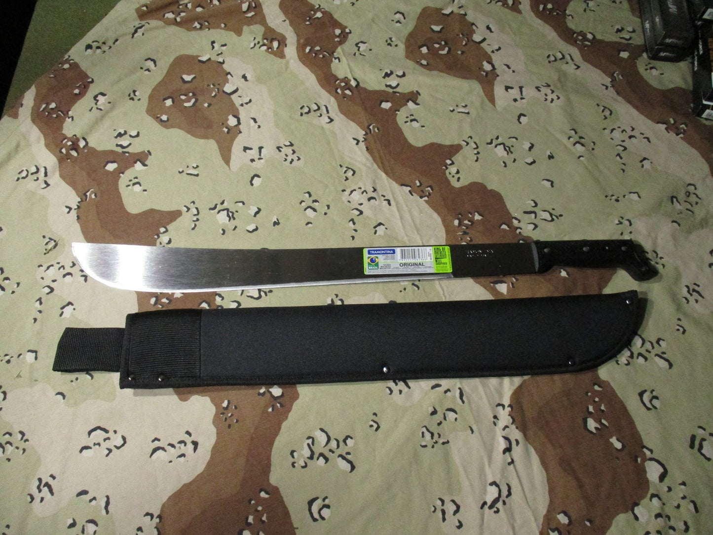Tramontina Original Machete 562mm Carbon Steel Made in Brazil w/ Sheath