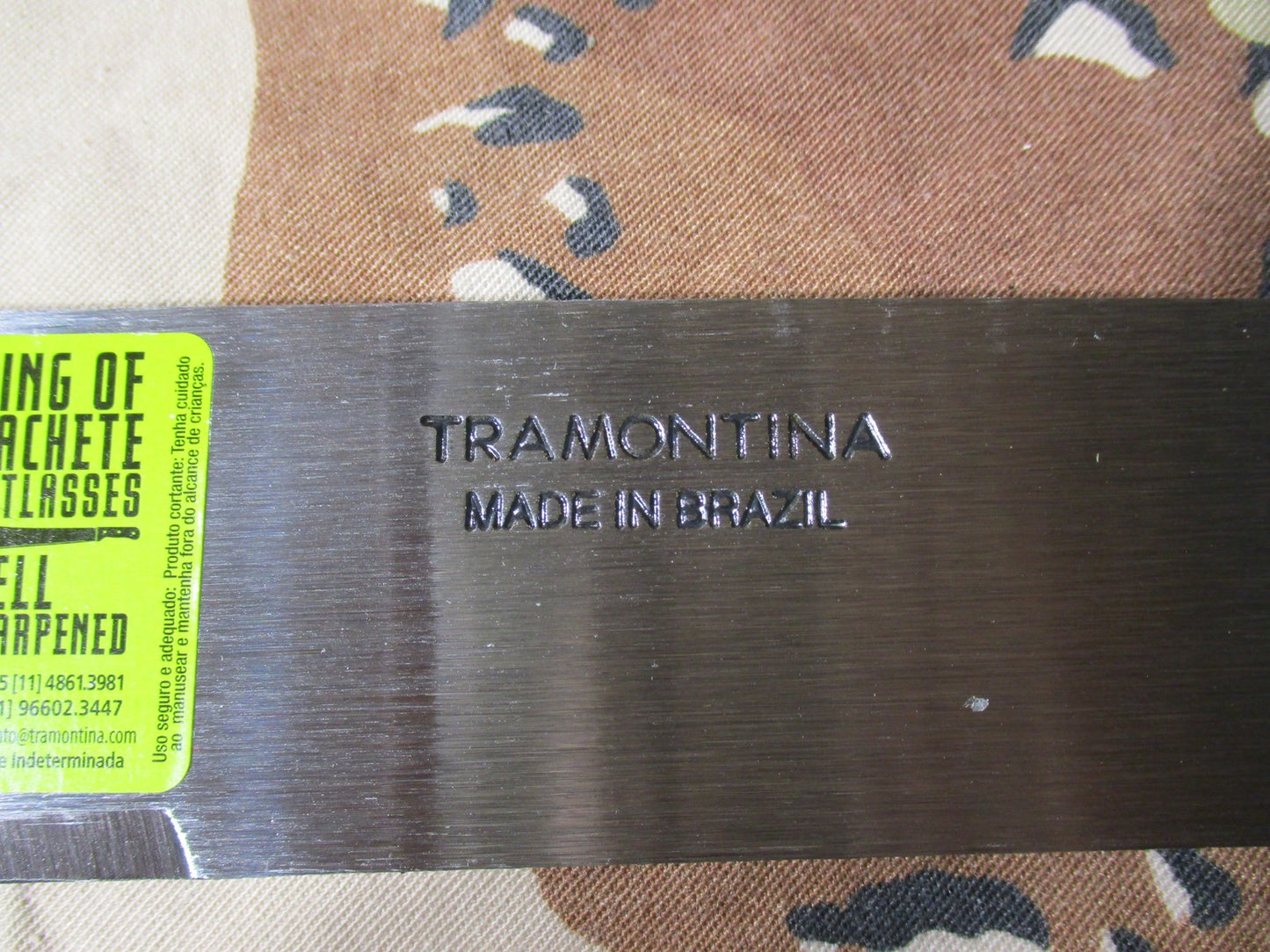 Tramontina Original Machete 562mm Carbon Steel Made in Brazil w/ Sheath