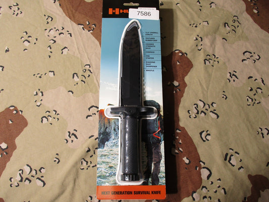 Humvee Survival Knife 12.5" Multi-tool w/ Fire Starter, Compass, Sharpener