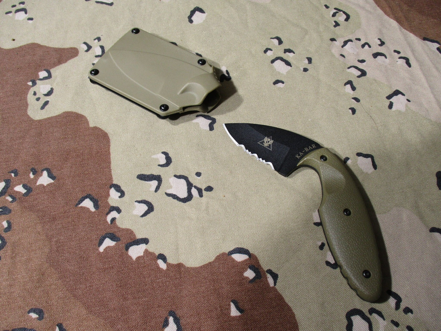 KA-BAR TDI Law Enforcement Fixed Blade Knife Serrated Tanto 01-1477CB New