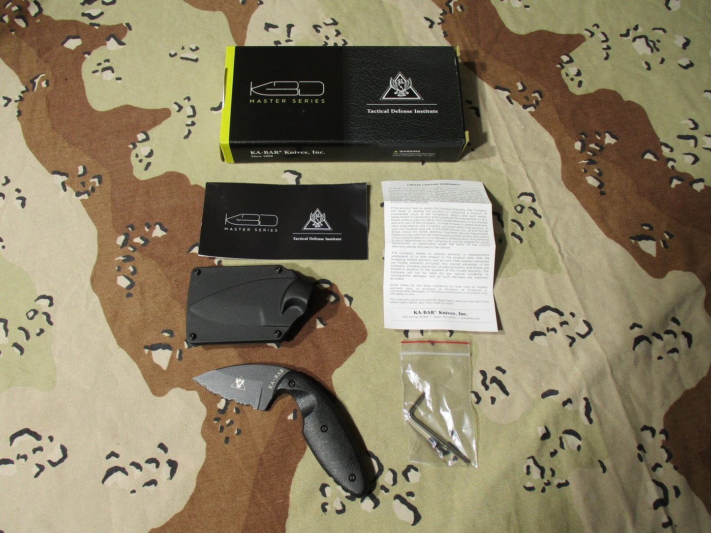 KA-BAR TDI Law Enforcement Fixed Blade Knife Serrated Black Kydex Sheath