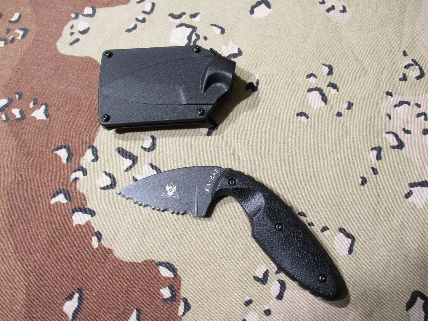 KA-BAR TDI Law Enforcement Fixed Blade Knife Serrated Black Kydex Sheath
