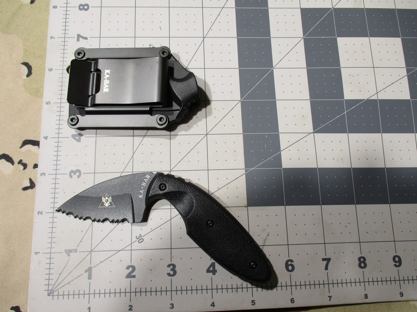 KA-BAR TDI Law Enforcement Fixed Blade Knife Serrated Black Kydex Sheath
