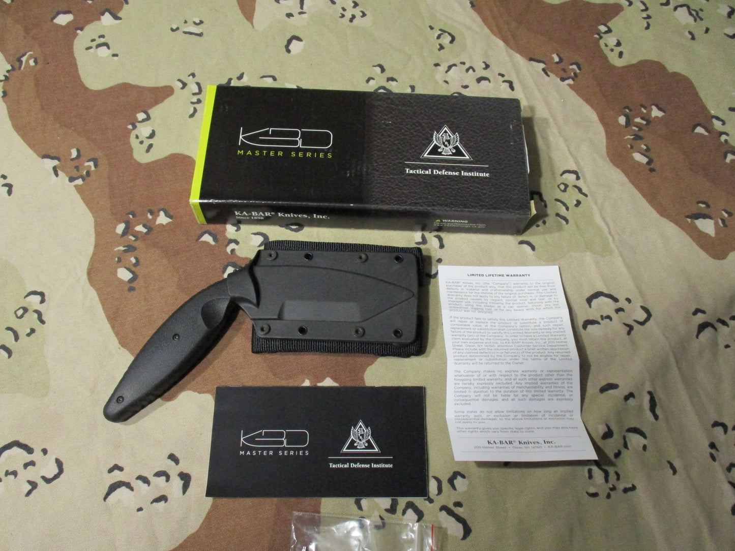 KA-BAR TDI Law Enforcement Knife Fixed Blade Black w/ Sheath New