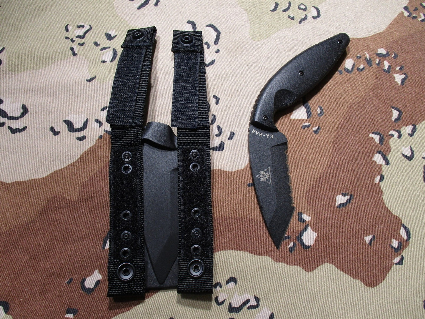 KA-BAR TDI Law Enforcement Fixed Blade Knife Serrated w/ Sheath Used - Excellent