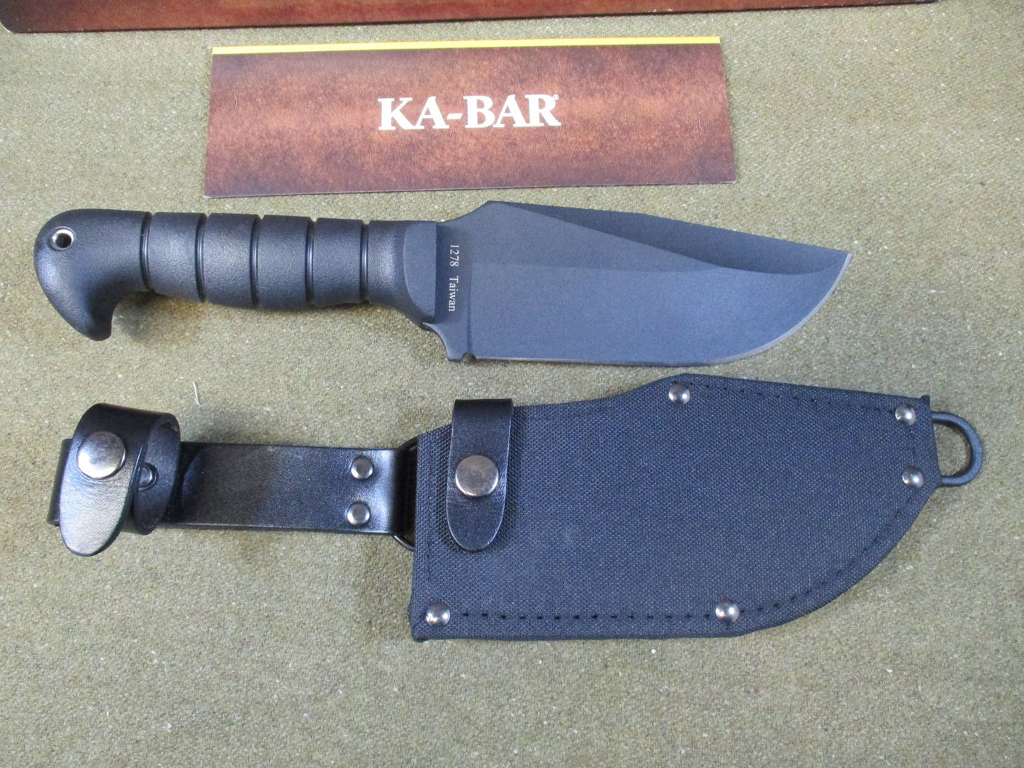 KA-BAR 1278 Fixed Blade Knife with Sheath warthog
