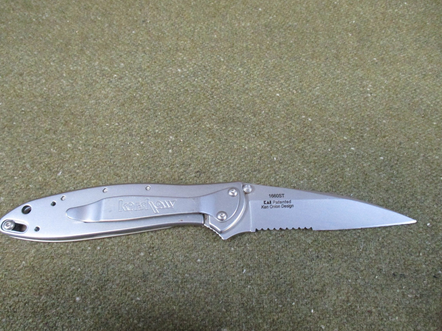 Kershaw Leek Ken Onion Design Partially Serrated Folding Knife