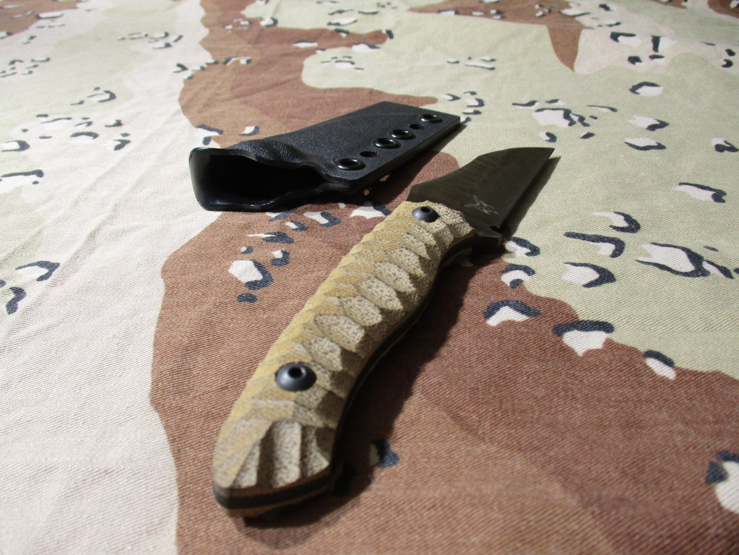 Wachtman Knife & Tool WCH002ODS Fixed Blade Knife w/ Kydex Sheath - New