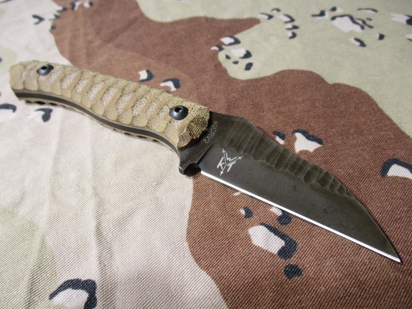 Wachtman Knife & Tool WCH002ODS Fixed Blade Knife w/ Kydex Sheath - New
