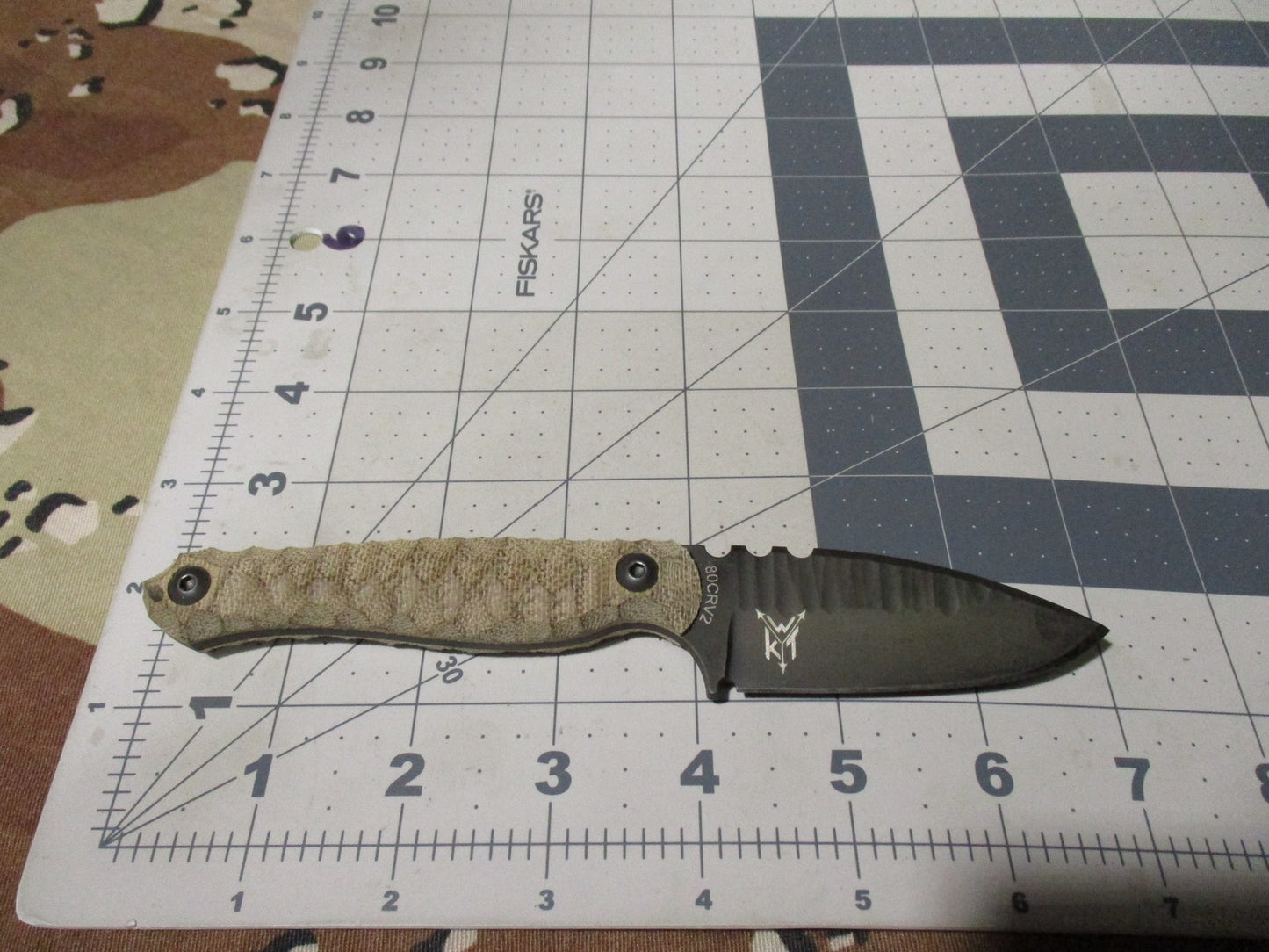 Wachtman Knife & Tool Eddy 2 80CRV2 Micarta Handle w/ Kydex Sheath