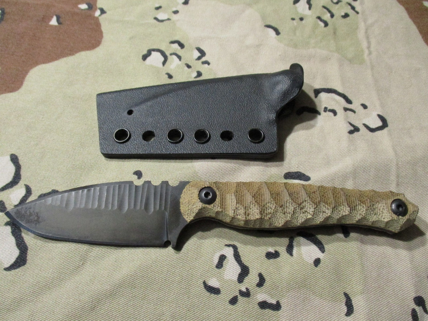 Wachtman Knife & Tool Eddy 2 80CRV2 Micarta Handle w/ Kydex Sheath