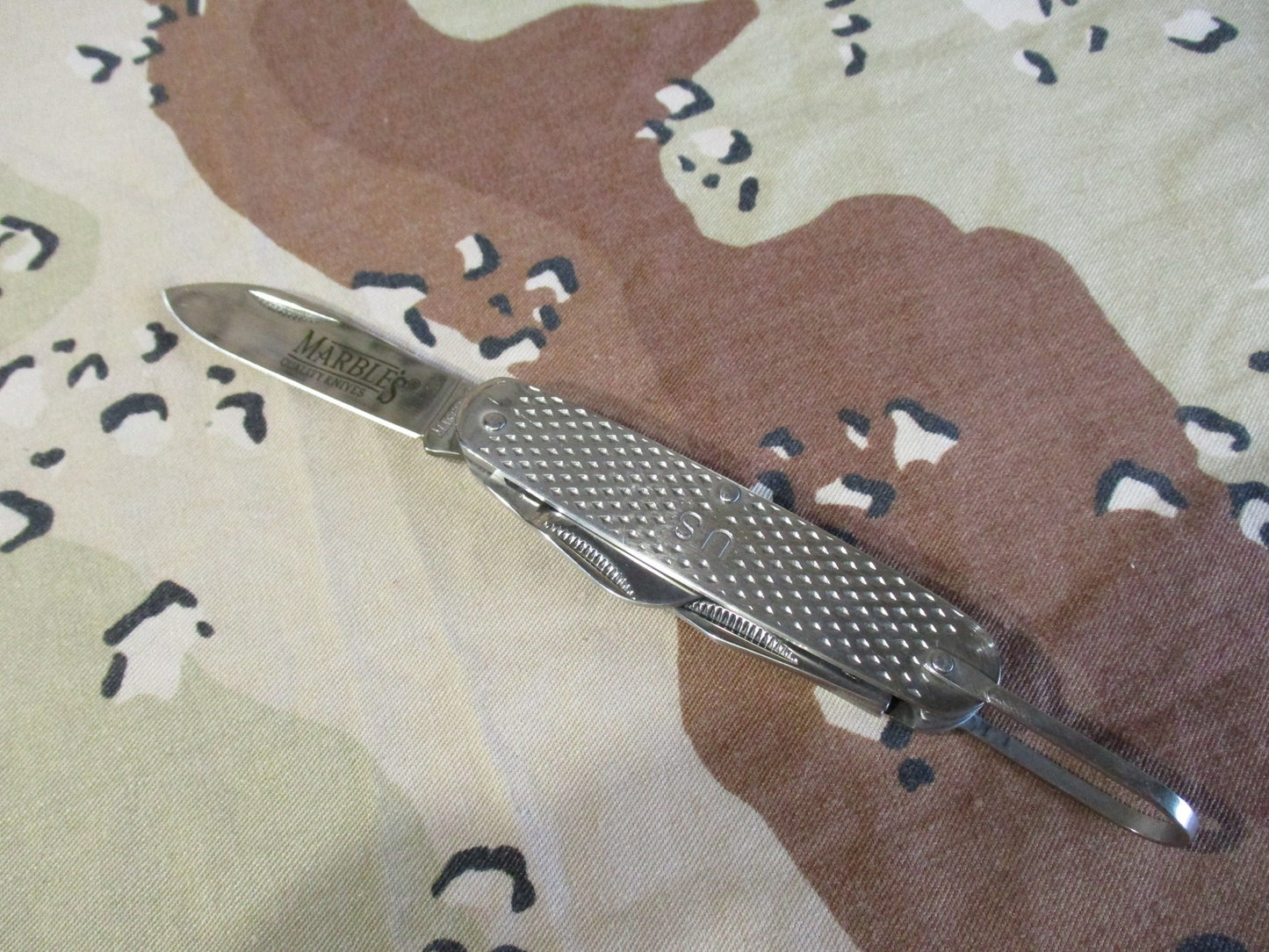 Marbles Army Pocket Knife Multi-tool US Marked w/ Box
