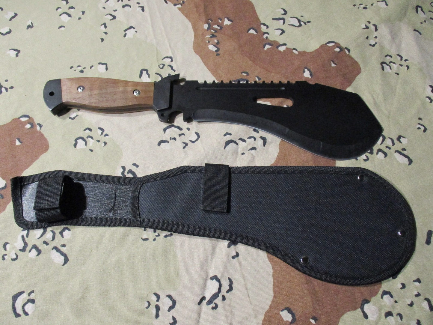MIL-TEC Bolo Machete w/ Sheath & Serrated Back Edge - New