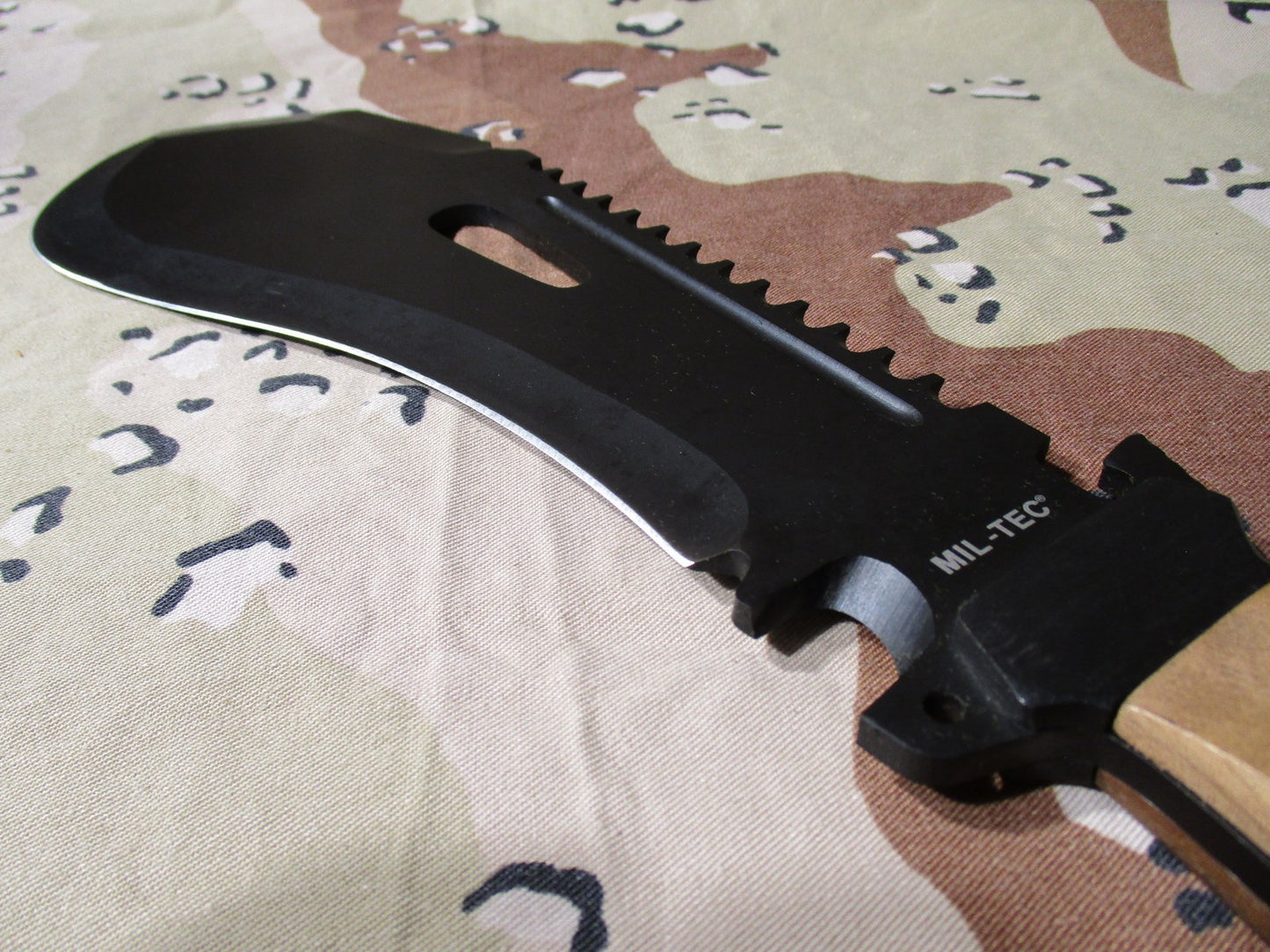 MIL-TEC Bolo Machete w/ Sheath & Serrated Back Edge - New
