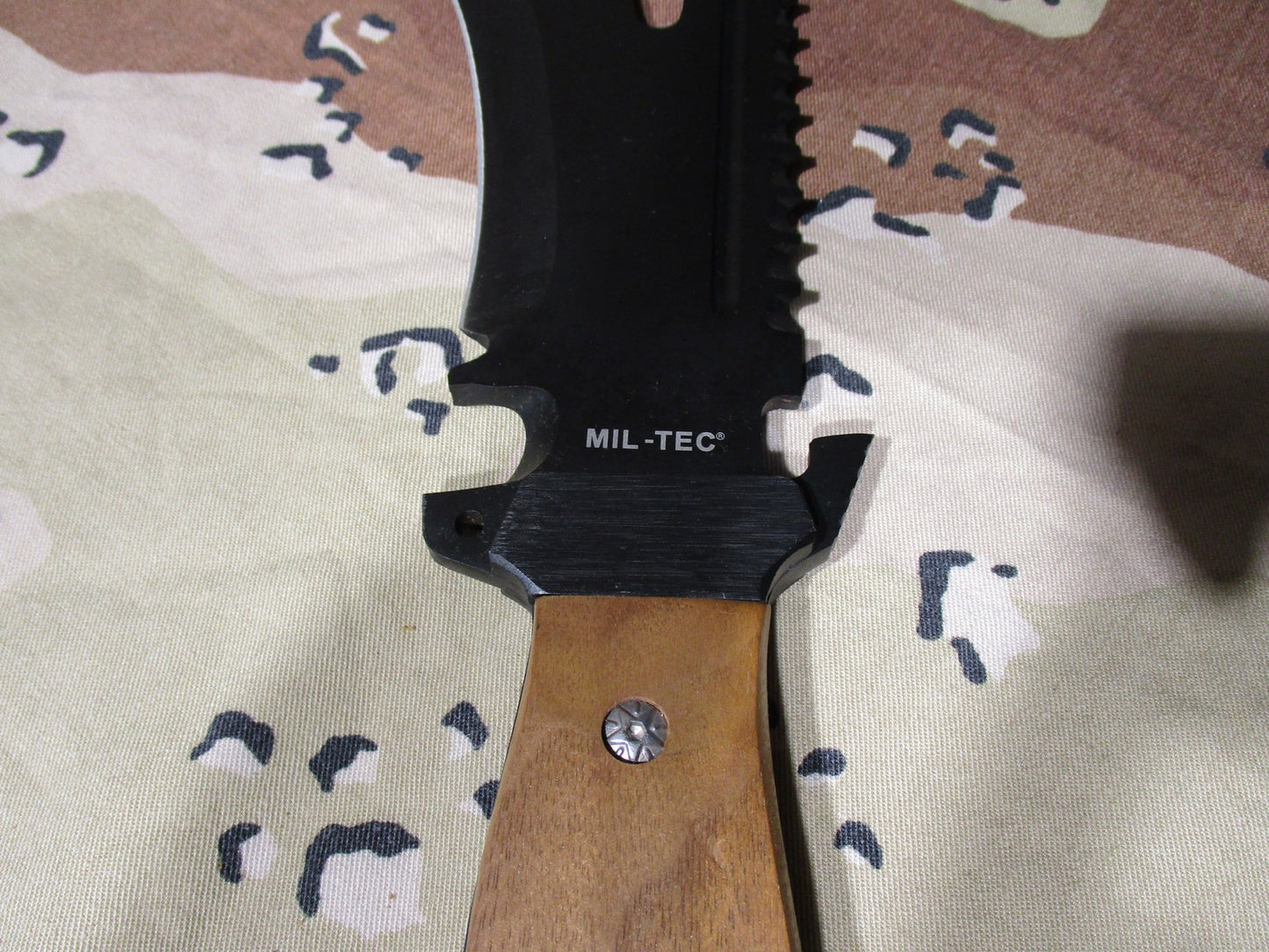 MIL-TEC Bolo Machete w/ Sheath & Serrated Back Edge - New