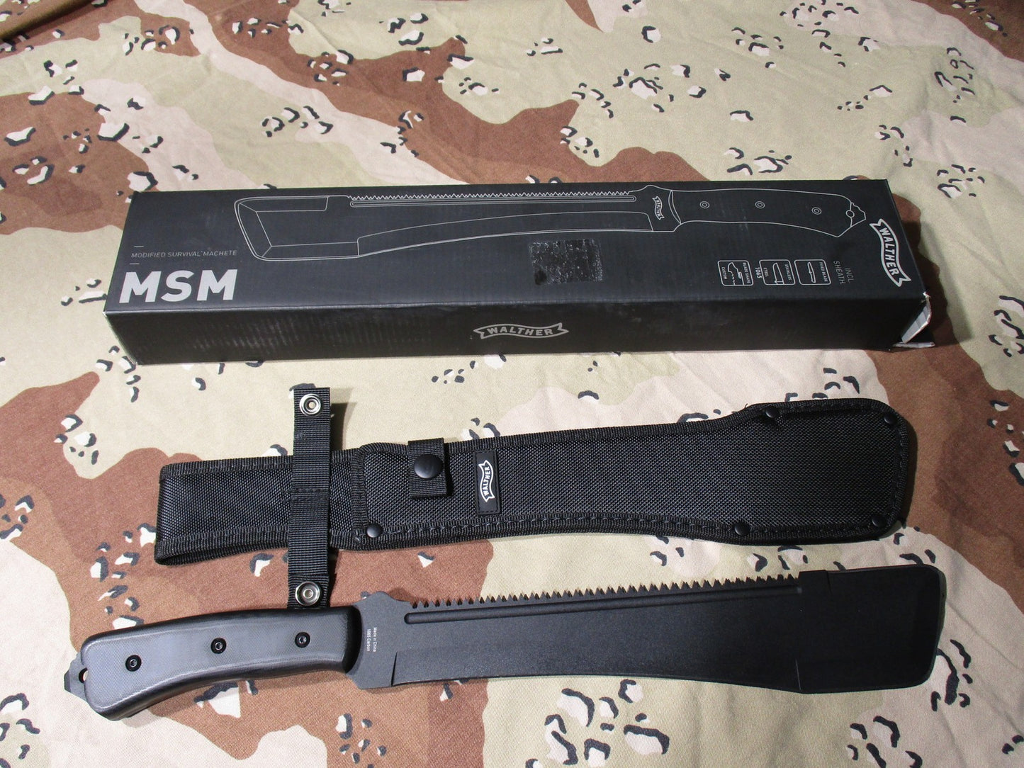 Walther MSM Modified Survival Machete w/ Sheath - New