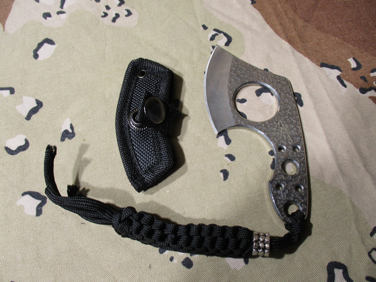 Old Forge ST19 Cleaver Fixed Blade Knife w/ Sheath & Lanyard - New