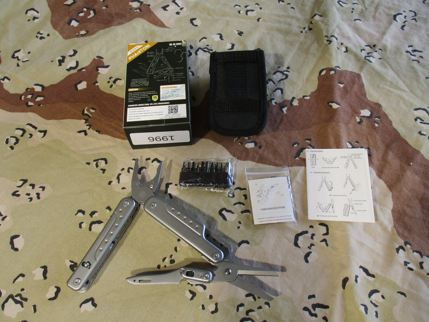 ROXON S802 Phantom 16-in-1 Multi-tool Pliers Knife Saw Wire Cutters New