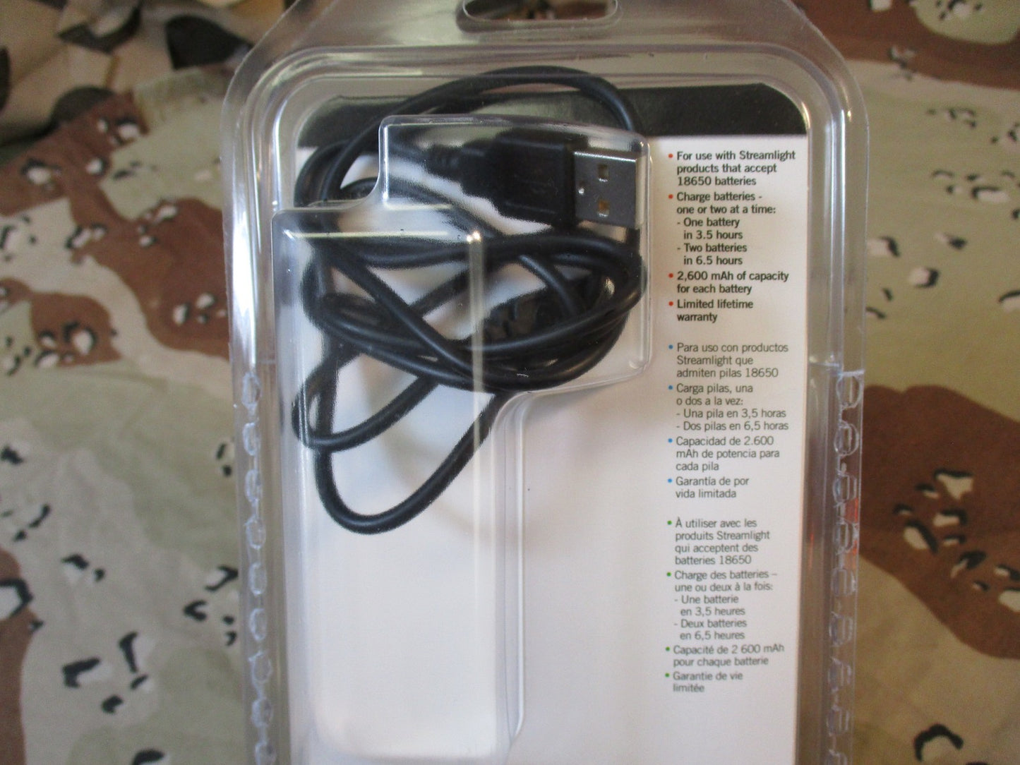 Streamlight 18650 USB Charger Kit with 2 Rechargeable Batteries