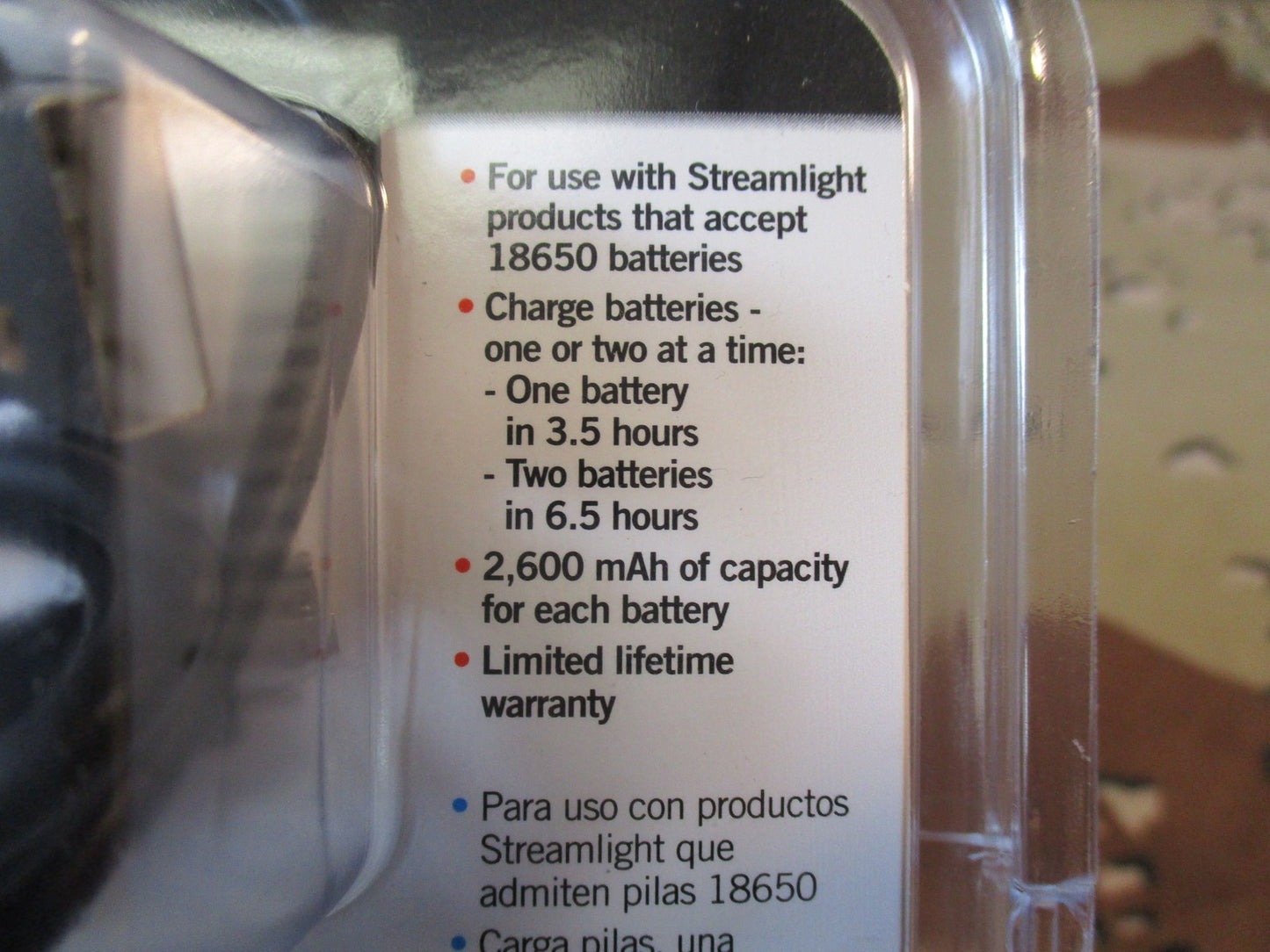 Streamlight 18650 USB Charger Kit with 2 Rechargeable Batteries
