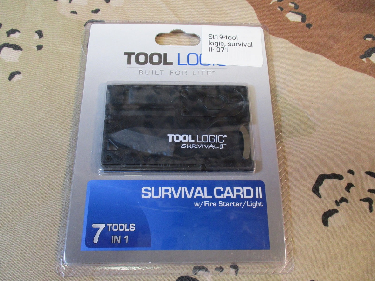 Tool Logic Survival Card II 7-in-1 Multi-Tool Fire Starter LED Light New