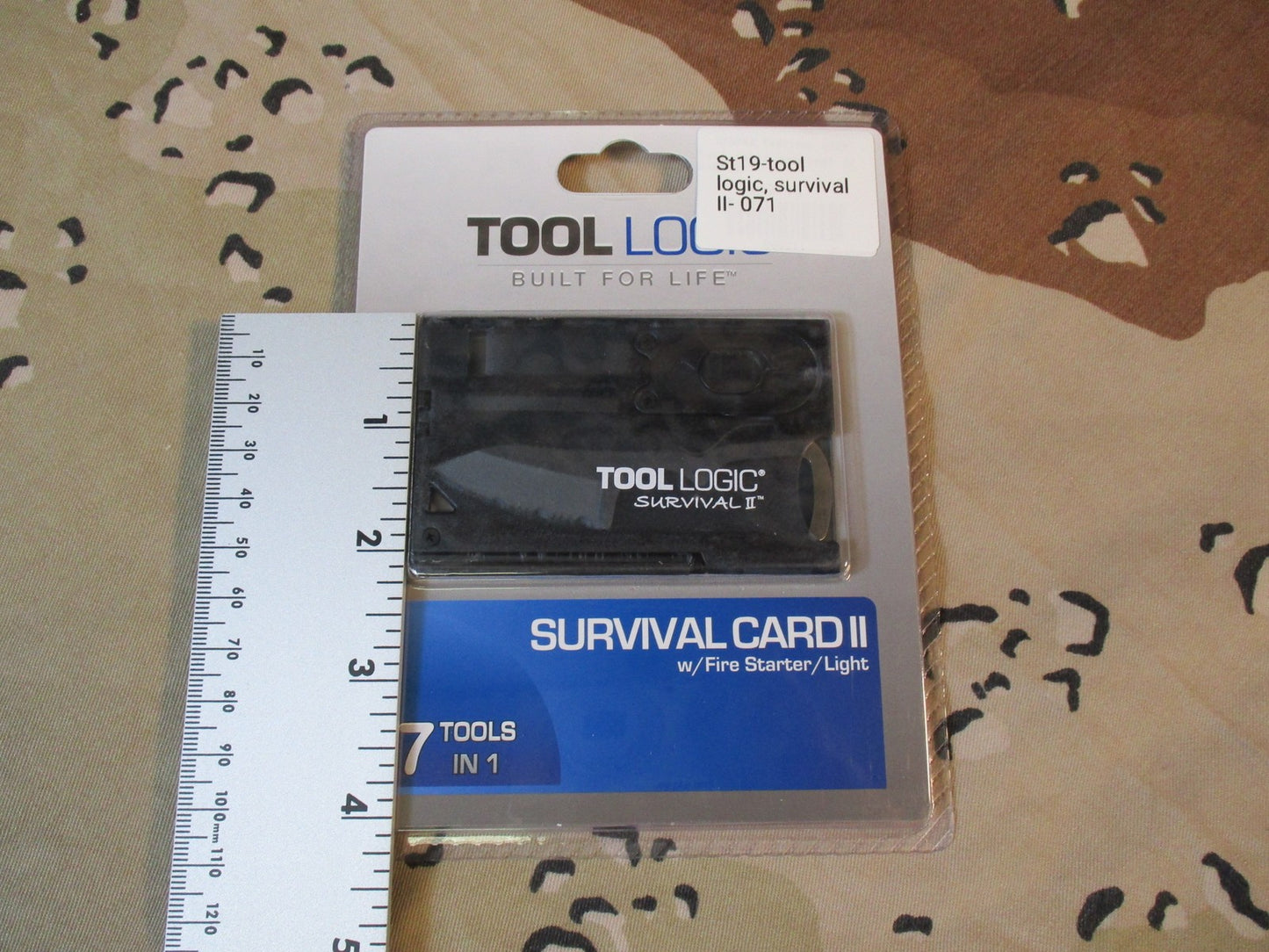 Tool Logic Survival Card II 7-in-1 Multi-Tool Fire Starter LED Light New