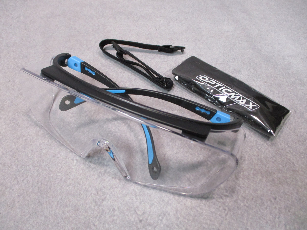 OpticMax NT155C Clear Fit Over Safety Shooting Glasses Anti Fog New in Box