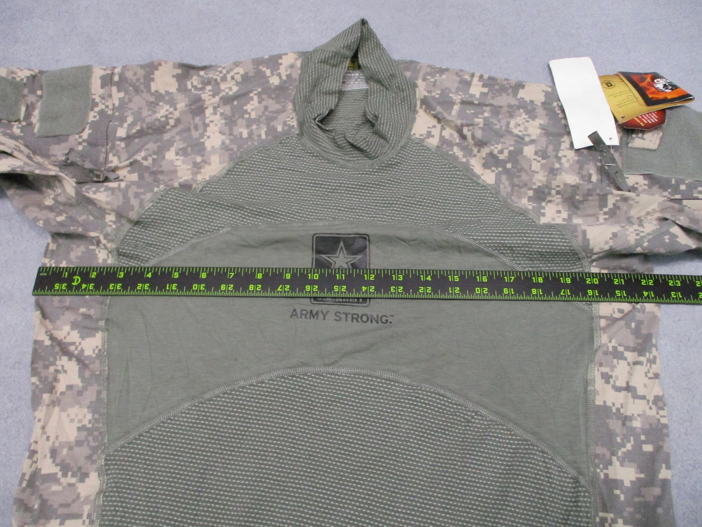 2XL MASSIF ARMY COMBAT SHIRT FLAME RESISTANT FRONT EMBLEM LOGO ACU DIGITAL XXL