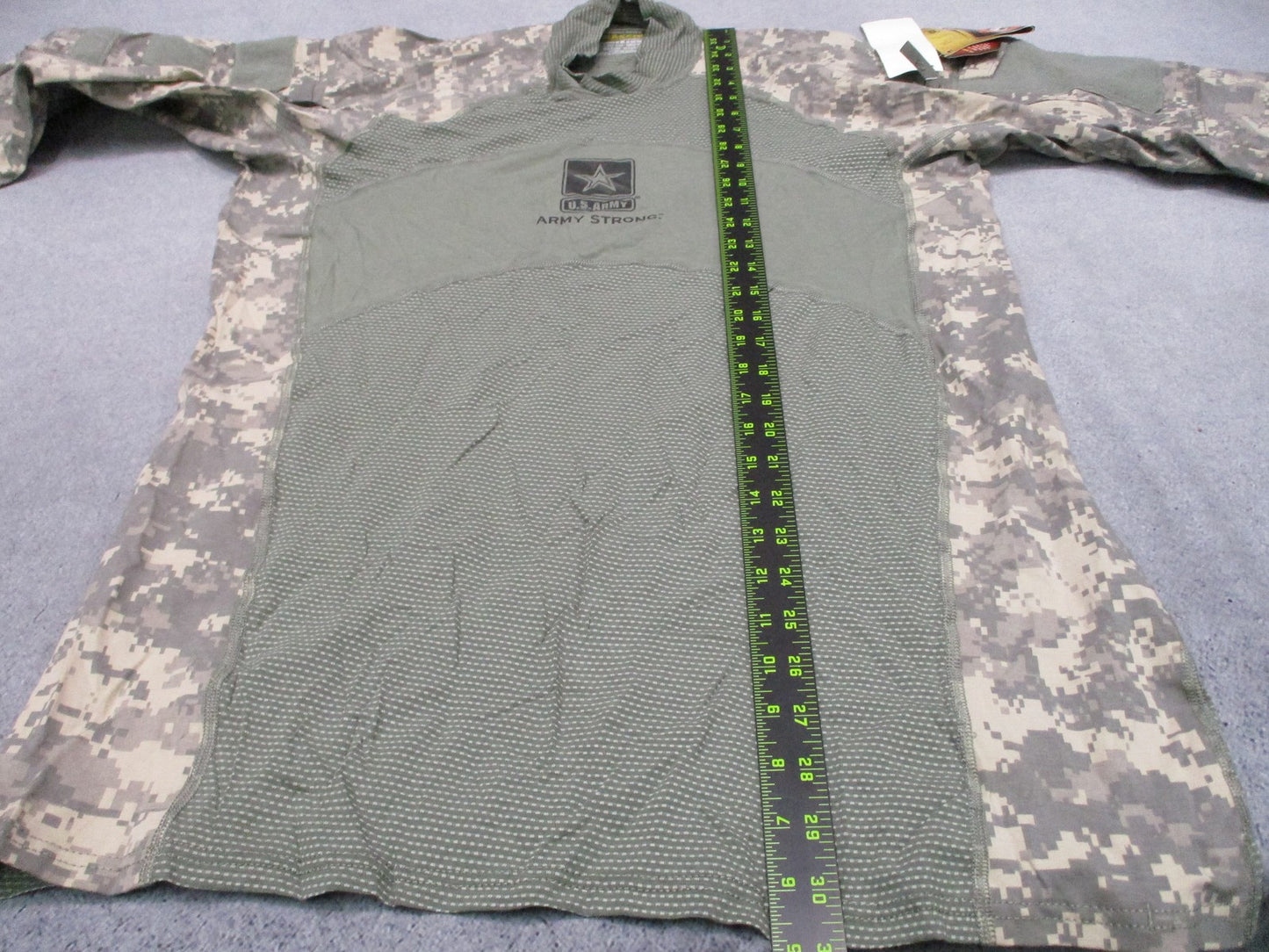 2XL MASSIF ARMY COMBAT SHIRT FLAME RESISTANT FRONT EMBLEM LOGO ACU DIGITAL XXL
